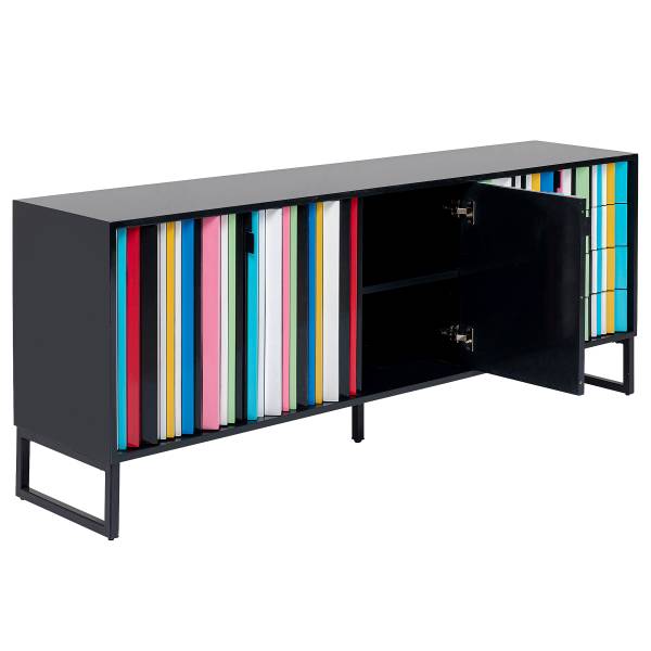 Sideboard Concertina Mehrfarbig / Schwarz