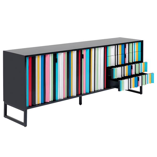 Sideboard Concertina Mehrfarbig / Schwarz