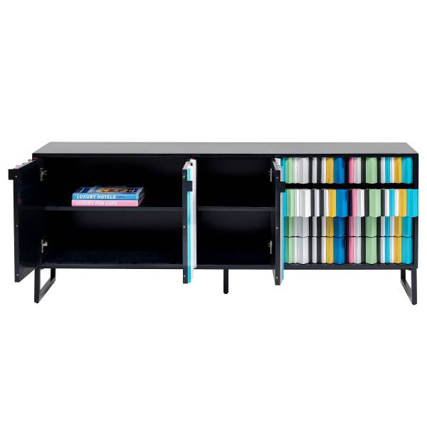Sideboard Concertina Mehrfarbig / Schwarz