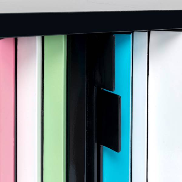 Sideboard Concertina Mehrfarbig / Schwarz