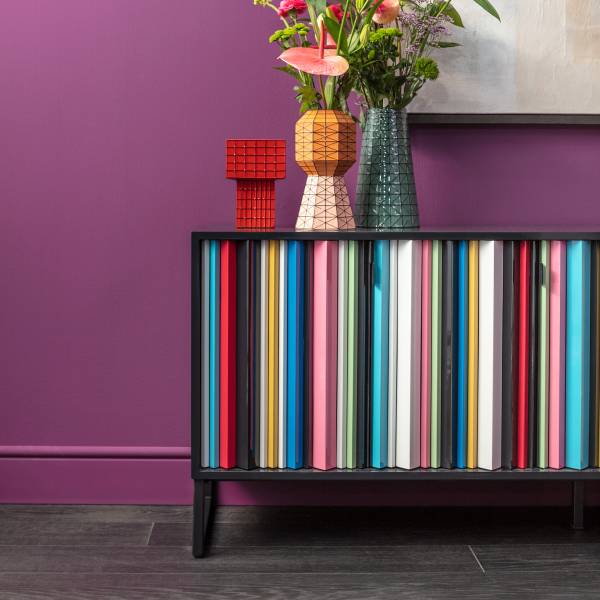 Sideboard Concertina Mehrfarbig / Schwarz