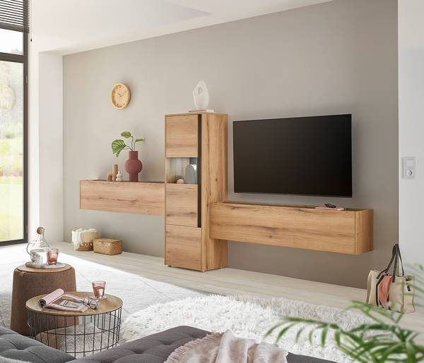 Ensemble meubles TV Olon III (3 élém.) Imitation chêne Evoke