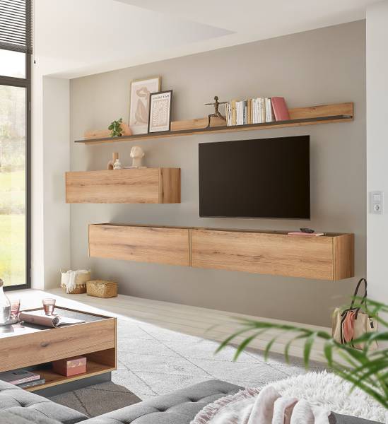 Ensemble meubles TV Olon I (5 éléments) Imitation chêne Evoke