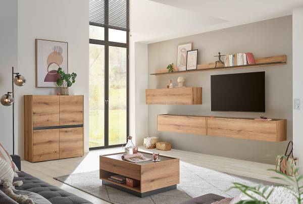 Ensemble meubles TV Olon I (5 éléments) Imitation chêne Evoke