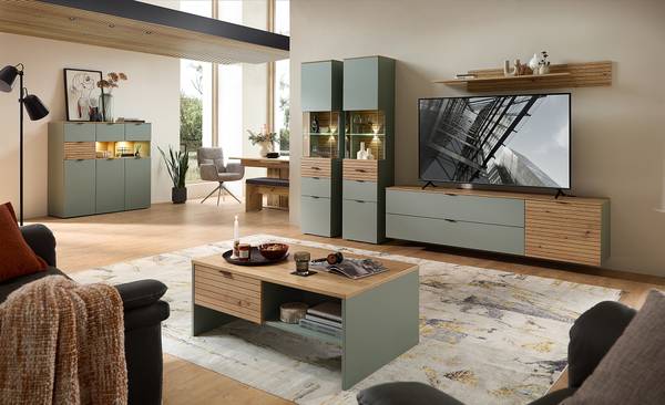 Beleuchtetes Highboard Palosi Salbei
