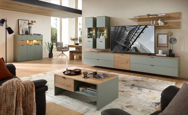 Beleuchtetes Highboard Palosi Salbei