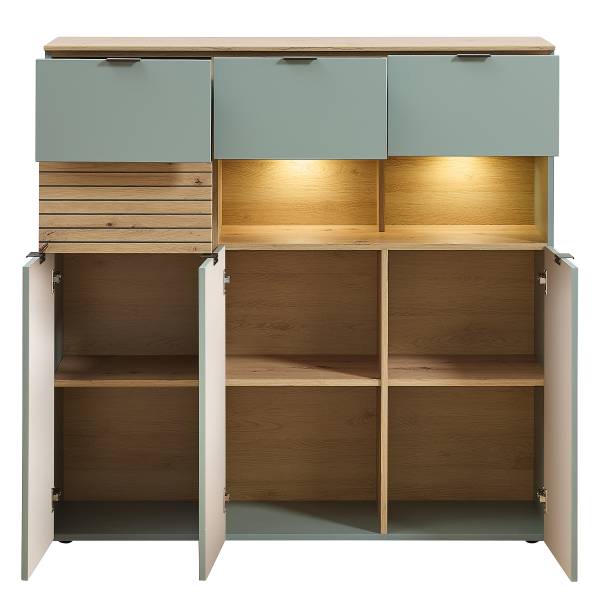 Beleuchtetes Highboard Palosi Salbei