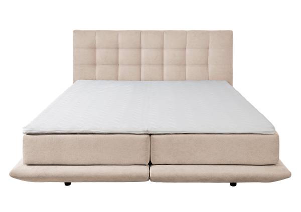 Letto boxspring Onorato Bianco crema - 180 x 200cm - Materasso a molle Bonnell - H2