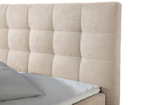 Letto boxspring Onorato Bianco crema - 180 x 200cm - Materasso a molle Bonnell - H2