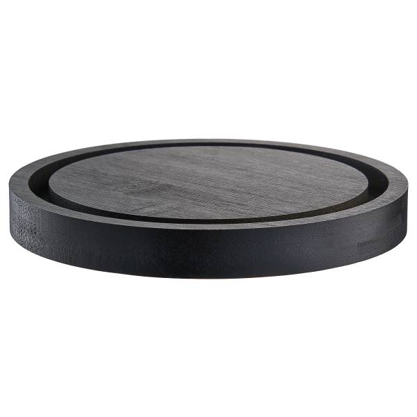 Glasglocke DOME für Duftkerzen Borosilikatglas/MDF - Schwarz