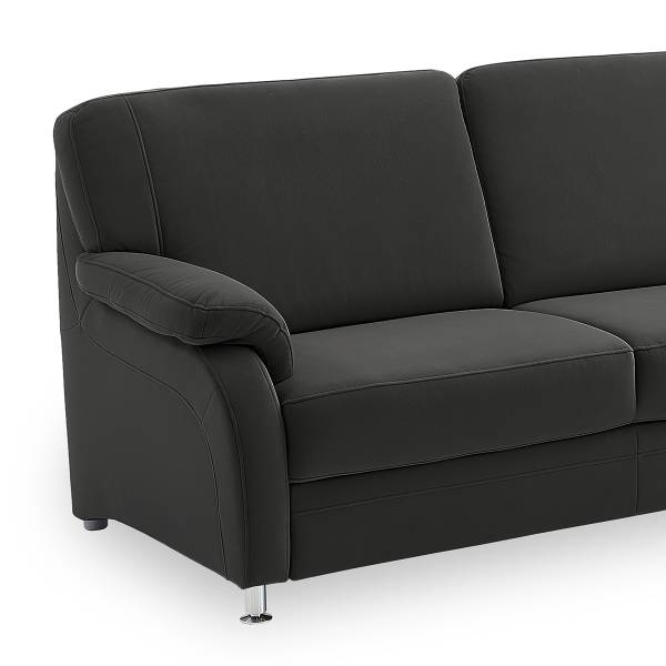 Divano Palta con funzione letto opz. Microfibra Enja: antracite - Penisola preimpostata a destra - Senza funzione letto