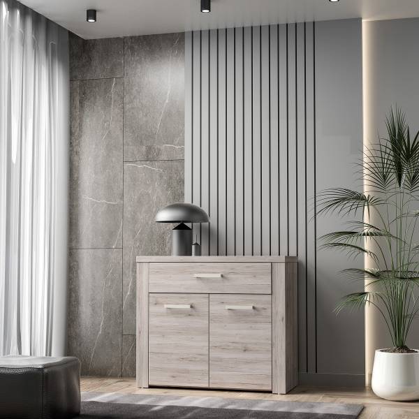 Kast Dunlap zandkleurige eikenhouten look