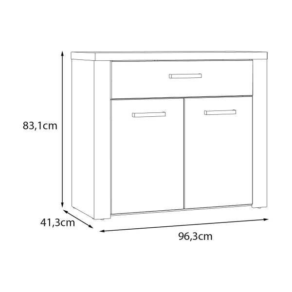 Kast Dunlap zandkleurige eikenhouten look