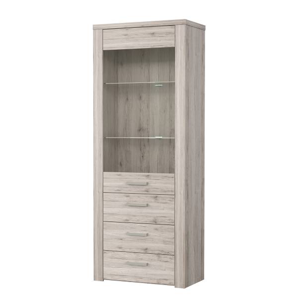 Vitrine Dunlap Imitation chêne sable
