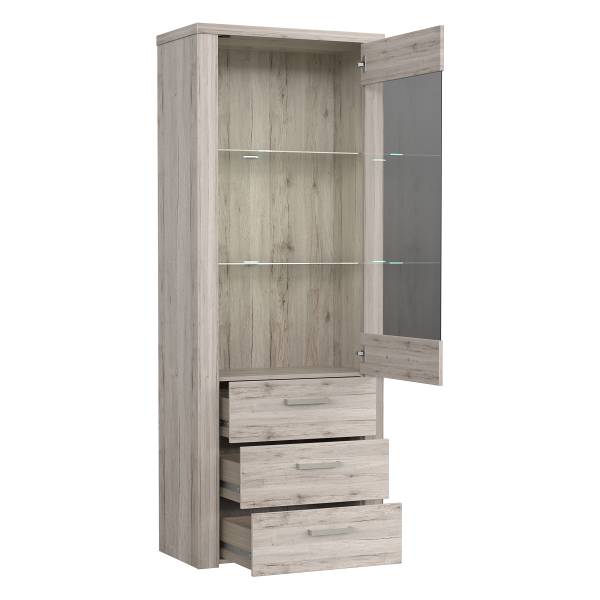 Vitrine Dunlap Imitation chêne sable