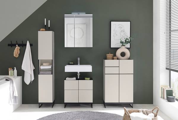 Beleuchteter Spiegelschrank Cleek Kaschmir - Breite: 60 cm