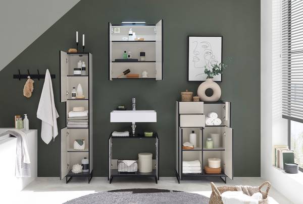 Beleuchteter Spiegelschrank Cleek Kaschmir - Breite: 60 cm