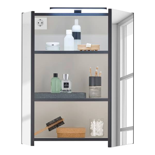 Beleuchteter Spiegelschrank Cleek Kaschmir - Breite: 60 cm