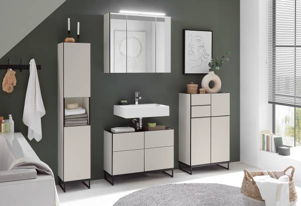 Waschbeckenunterschrank Cleek Kaschmir - Breite: 80 cm