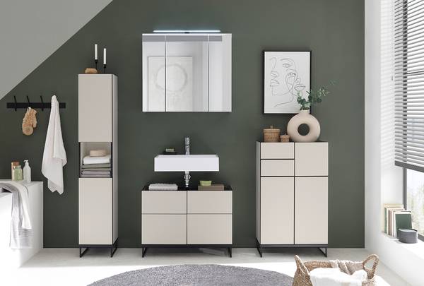 Waschbeckenunterschrank Cleek Kaschmir - Breite: 80 cm