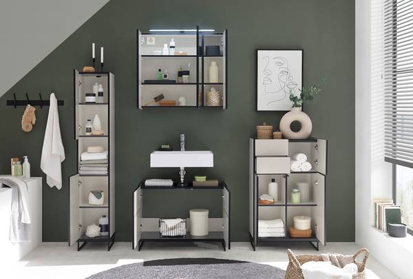 Waschbeckenunterschrank Cleek Kaschmir - Breite: 80 cm