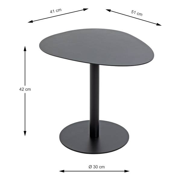 Bijzettafel Saivid zwart