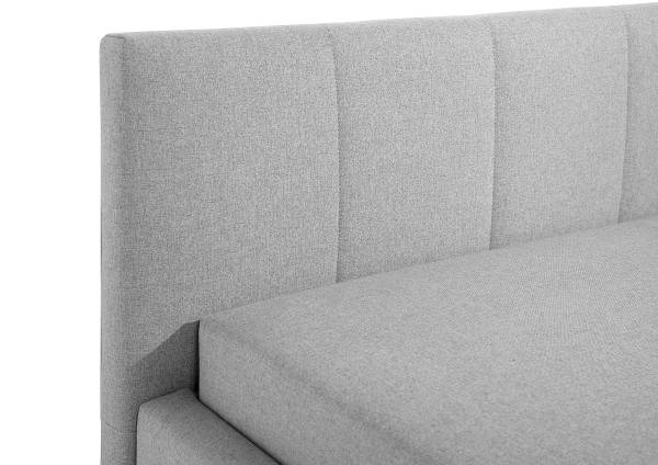 Gästebett Grangie Webstoff Ramse: Grau - 100 x 200cm - Ausrichtung links - Ohne Lattenrost