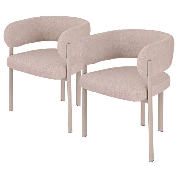 Armlehnenstuhl AVOCA Beige - 2er Set