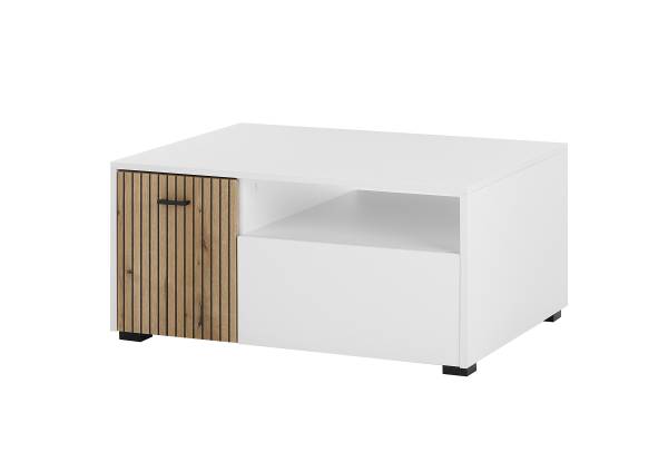 Couchtisch Habuta Weiß / Eiche Evoke Dekor