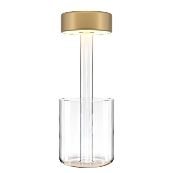 Lampada da tavolo LED Collaboration A Alluminio / Vetro trasparente - 1 punti luce - Dorato