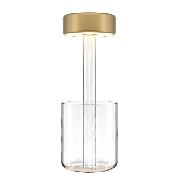 Lampada da tavolo LED Collaboration A Alluminio / Vetro trasparente - 1 punti luce - Dorato