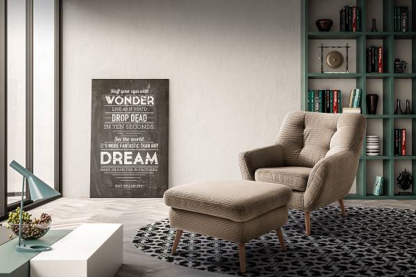 Sessel Fonzo Cordstoff Poppy: Taupe
