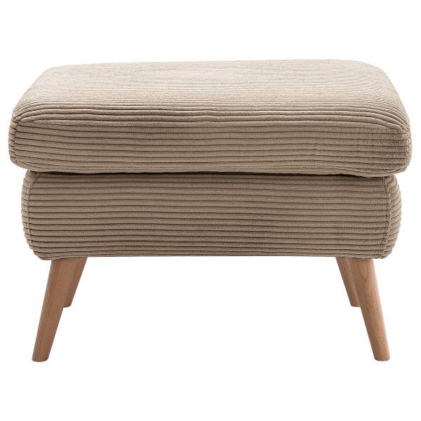 Polsterhocker Fonzo Cordstoff Poppy: Taupe