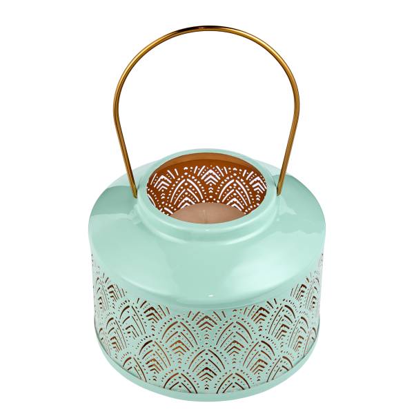 Laterne WABI SABI Eisen - Türkis