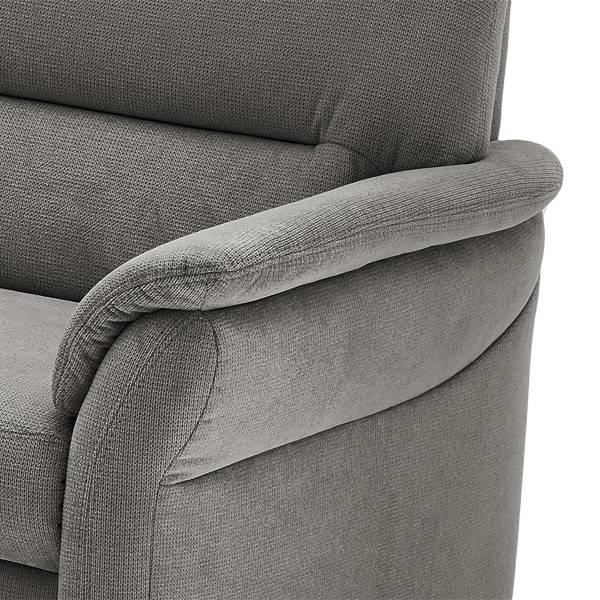 Canapé d’angle avec méridienne Wailima Tissu Porcia: Gris - Accoudoir monté à droite (vu de face) - Sans fonction couchage