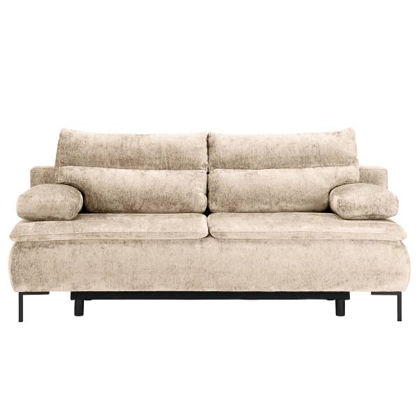 Divano letto boxspring Arizar Ciniglia Lorin: beige