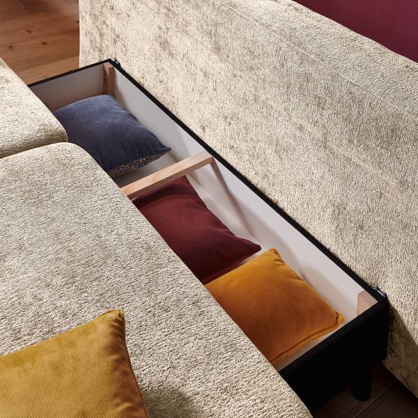 Divano letto boxspring Arizar Ciniglia Lorin: beige