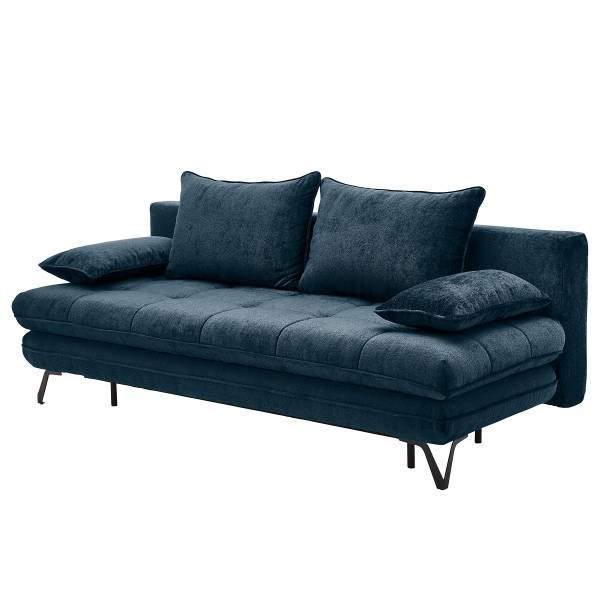 Divano letto Lonca Ciniglia Aponi: blu scuro