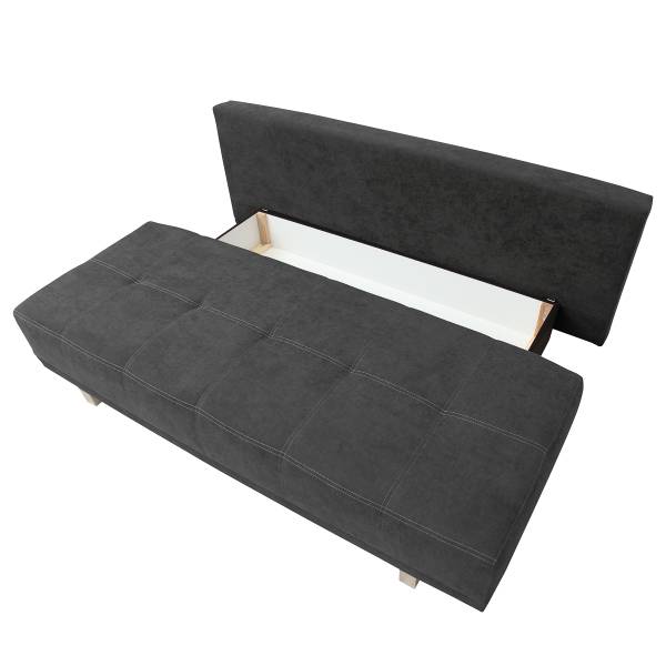 Canapé convertible Lipela Microfibre Sole: Graphite