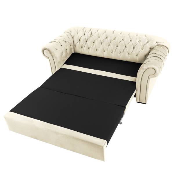 Canapé convertible Cabeza Velours Onoli: Crème