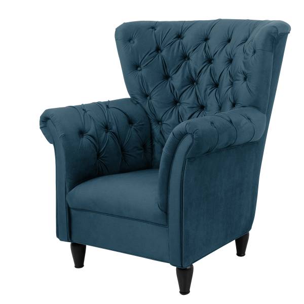 Poltrona Cabeza Velluto Onoli: color blu marino