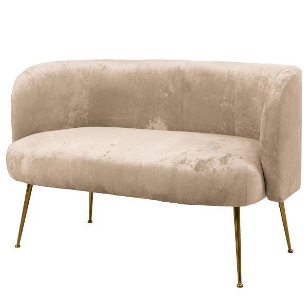 2-Sitzer Sofa Taliva Samt - Beige