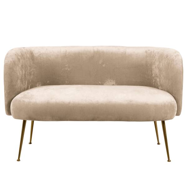2-Sitzer Sofa Taliva Samt - Beige