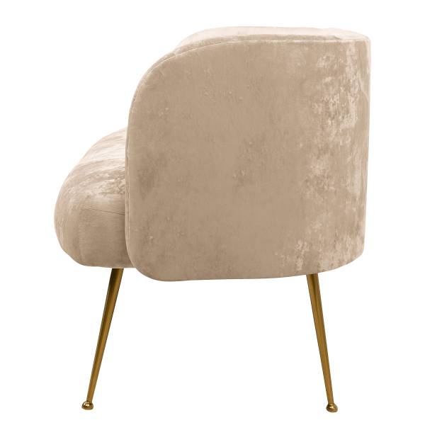 2-Sitzer Sofa Taliva Samt - Beige