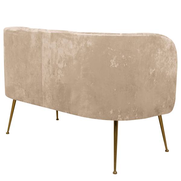 2-Sitzer Sofa Taliva Samt - Beige