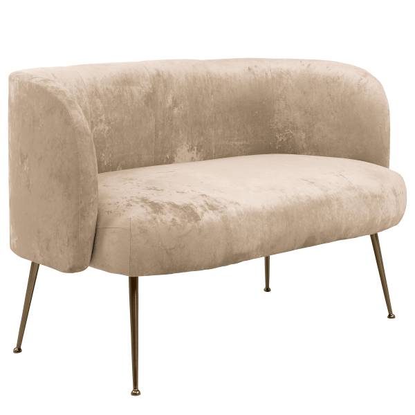 2-Sitzer Sofa Taliva Samt - Beige