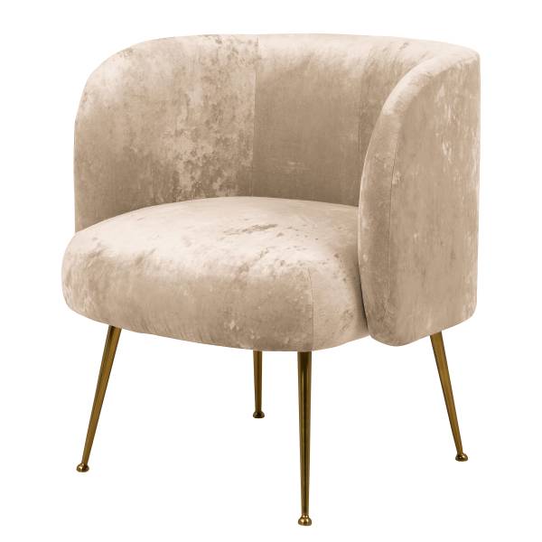 Fauteuil Taliva fluweel - beige