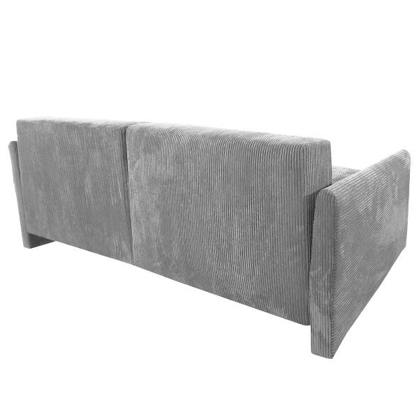 Ecksofa Tilita mit Schlaffunktion Cordstoff Poppy: Hellgrau