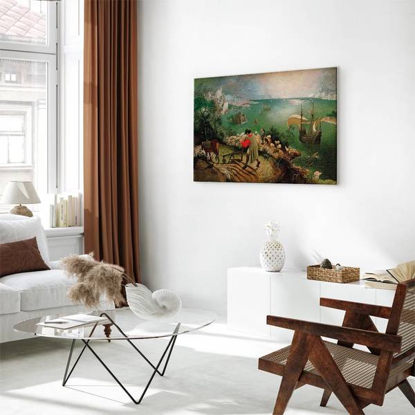 Leinwandbild Landscape with Fall Icarus 90 x 60 cm