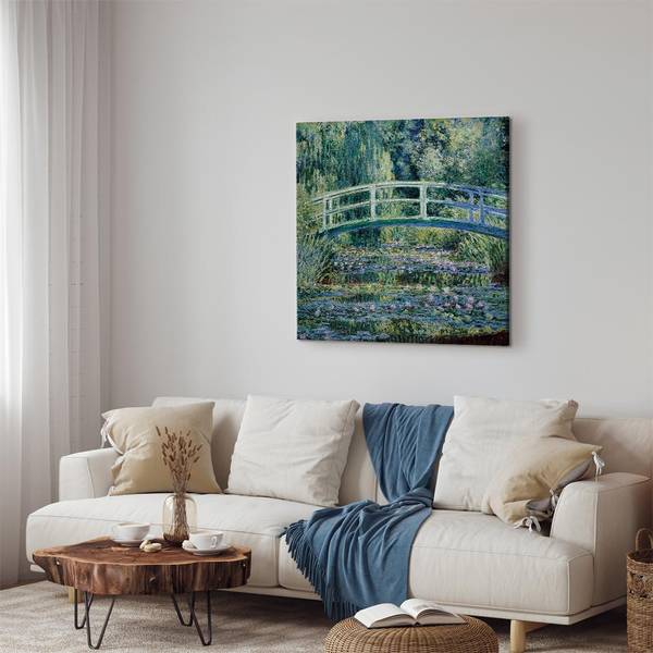 Leinwandbild Footbridge in Giverny 40 x 40 cm
